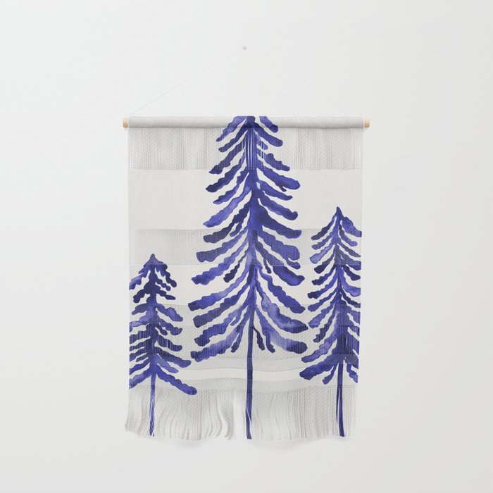 Pine Trees - Navy Wall Hanging Gallery Image 1