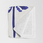 Pine Trees - Navy Throw Blanket Gallery Image 3