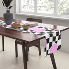 Retro greek statue vaporwave art pattern Table Runner Gallery Image 2