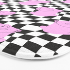 Retro greek statue vaporwave art pattern Bath Mat Gallery Image 3