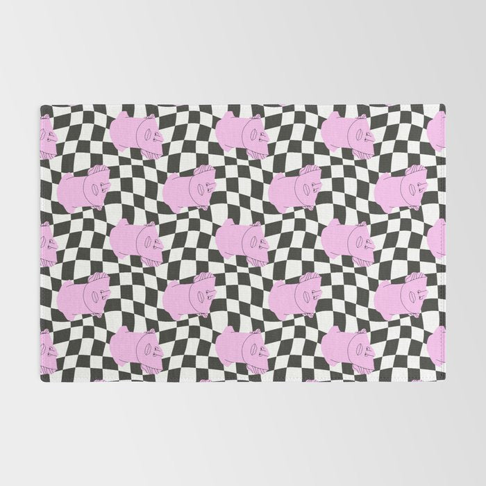 Retro greek statue vaporwave art pattern Rug Gallery Image 2