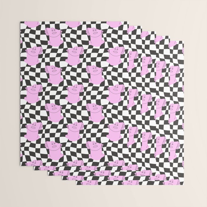 Retro greek statue vaporwave art pattern Wrapping Paper Gallery Image 3