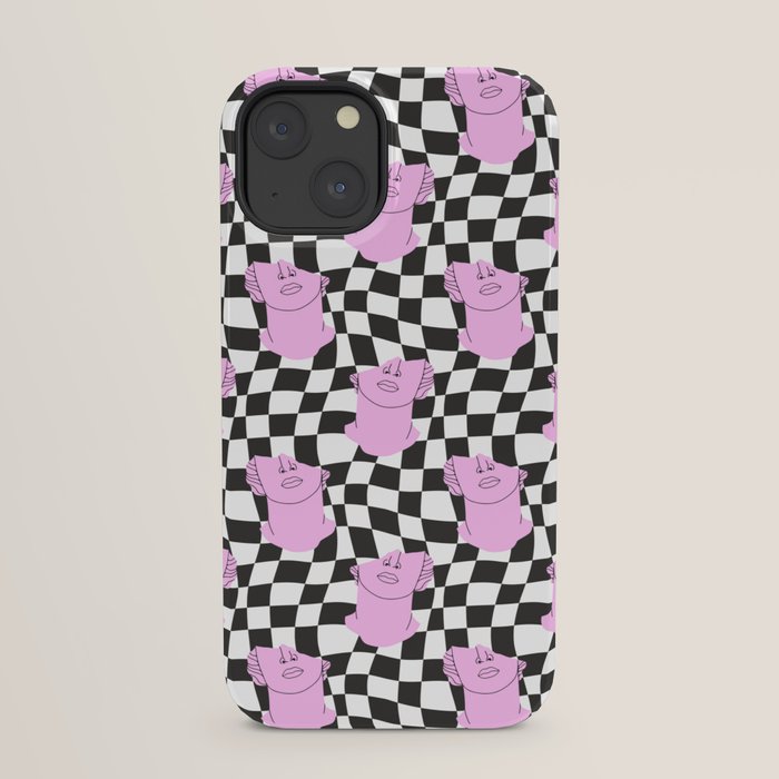 Retro greek statue vaporwave art pattern iPhone Case Gallery Image 21
