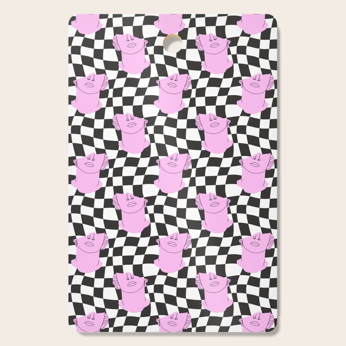 Retro greek statue vaporwave art pattern Cutting Board Gallery Image 1