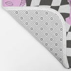 Retro greek statue vaporwave art pattern Bath Mat Gallery Image 2