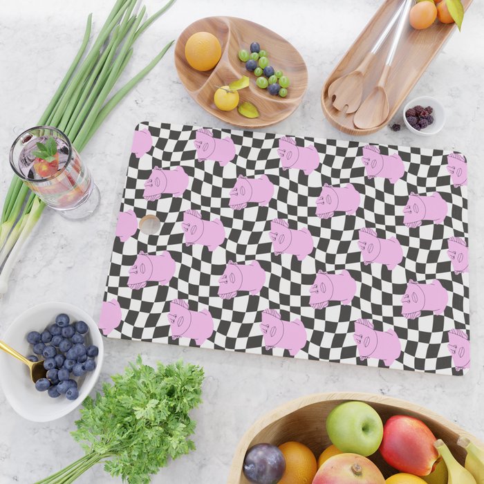 Retro greek statue vaporwave art pattern Cutting Board Gallery Image 2