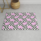 Retro greek statue vaporwave art pattern Rug Gallery Image 1