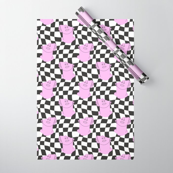 Retro greek statue vaporwave art pattern Wrapping Paper Gallery Image 1
