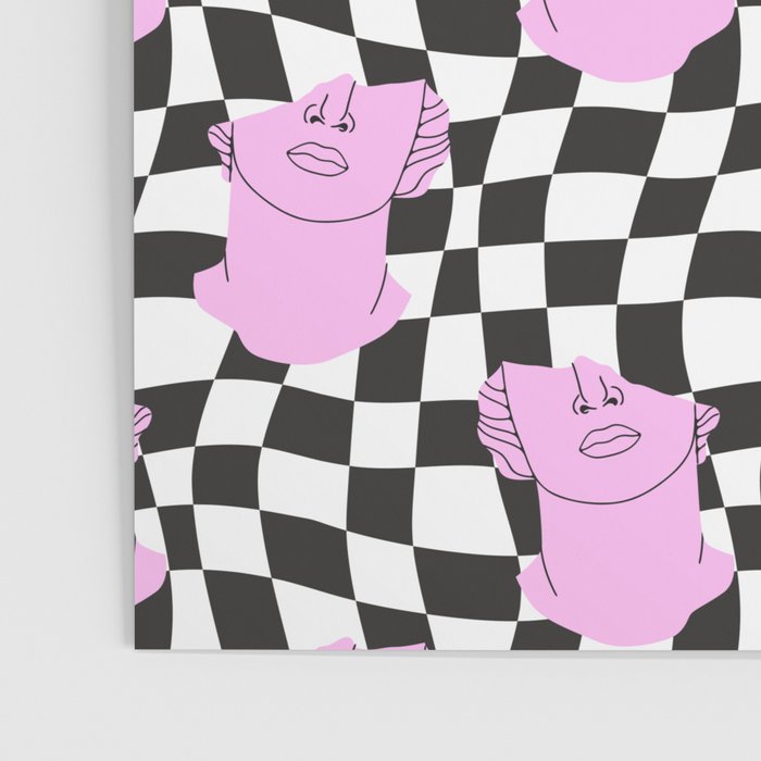 Retro greek statue vaporwave art pattern Poster Gallery Image 3