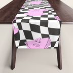 Retro greek statue vaporwave art pattern Table Runner Gallery Image 1