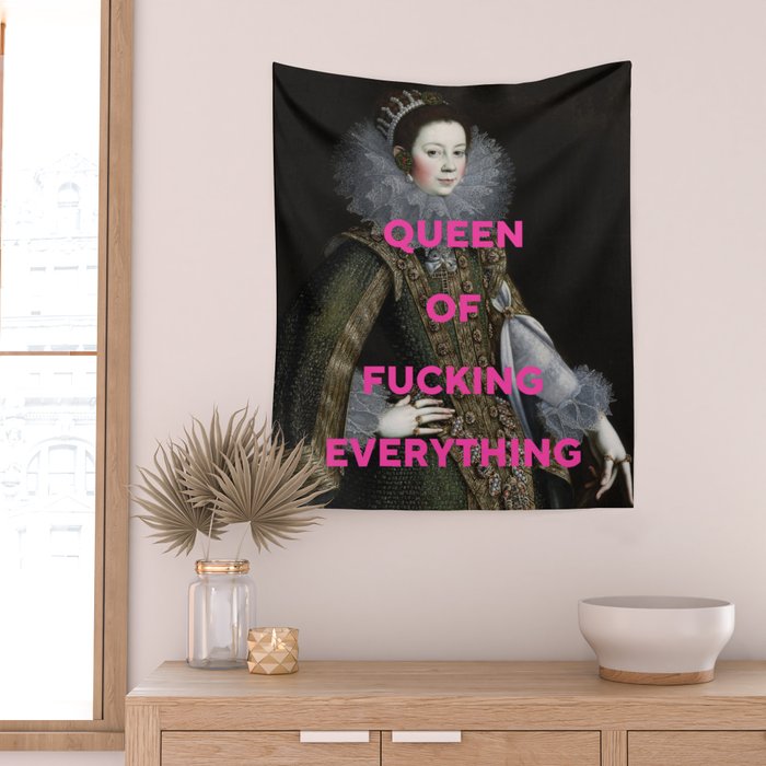 Queen of Fucking Everything - Feminist Wall Tapestry Gallery Image 2