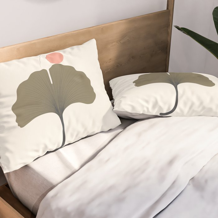 Cat and Plant 33 Pillow Sham Gallery Image 2