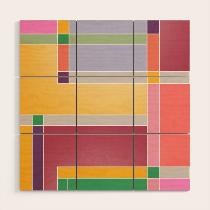 Minimal Geometric Abstraction 71 Wood Wall Art Gallery Image 1