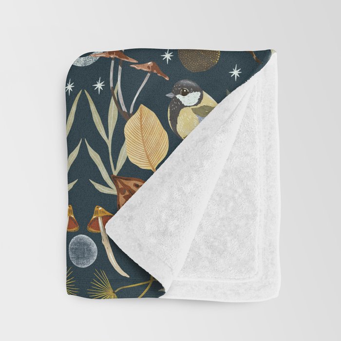 Birds in Autumn Night DP Throw Blanket Gallery Image 3