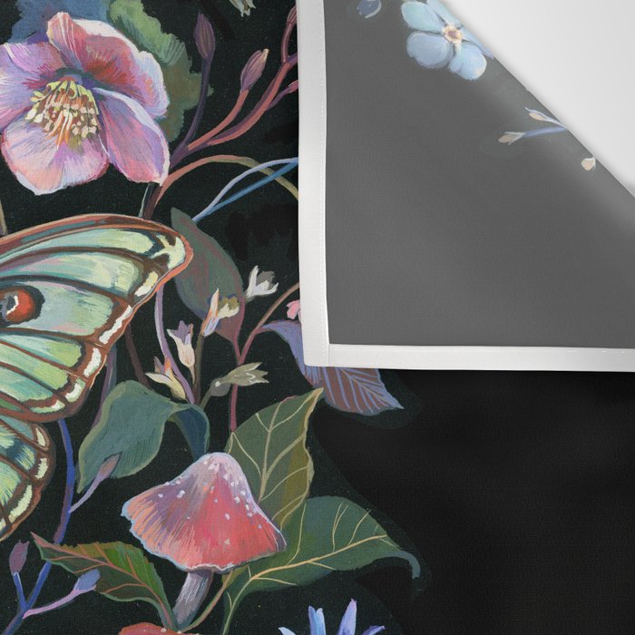 Moon Moth Mushroom Wall Tapestry Gallery Image 3