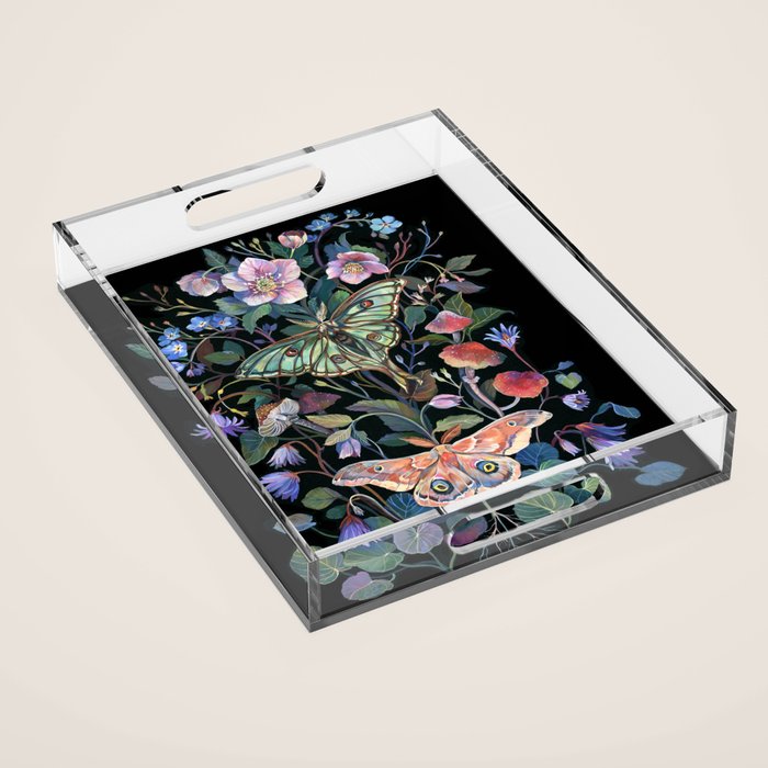 Moon Moth Mushroom Acrylic Tray Gallery Image 1