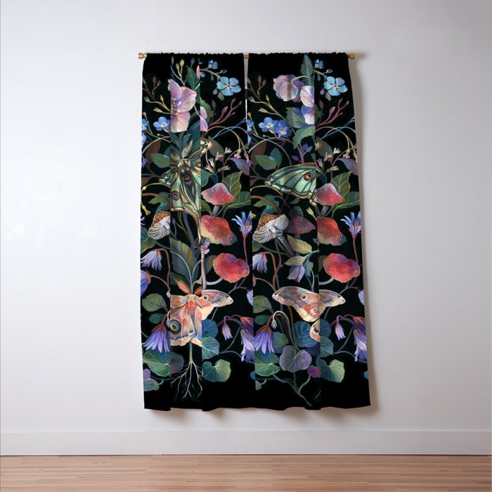 Moon Moth Mushroom Window Curtain Gallery Image 3