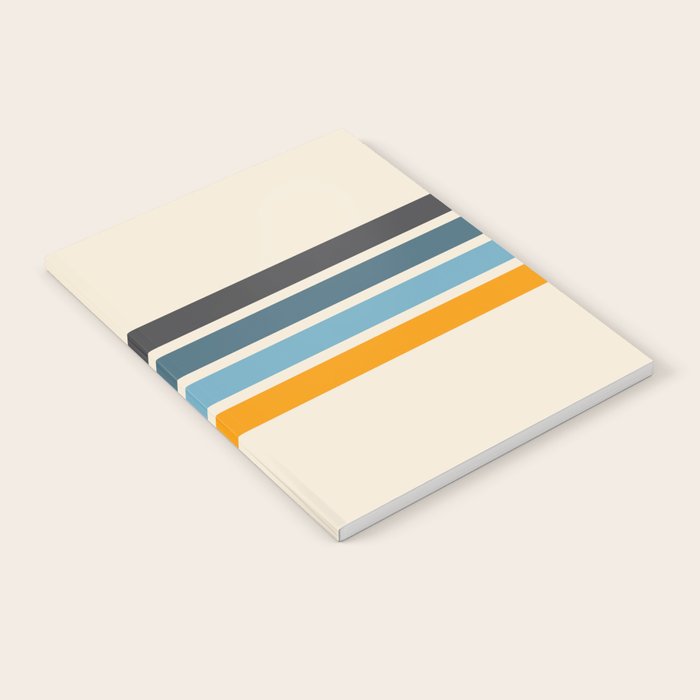 Vintage Retro Stripes Notebook Gallery Image 2