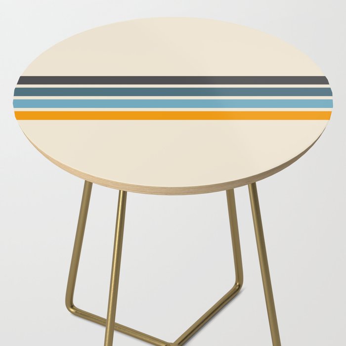 Vintage Retro Stripes Side Table Gallery Image 2