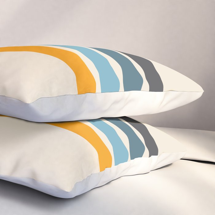 Vintage Retro Stripes Pillow Sham Gallery Image 3