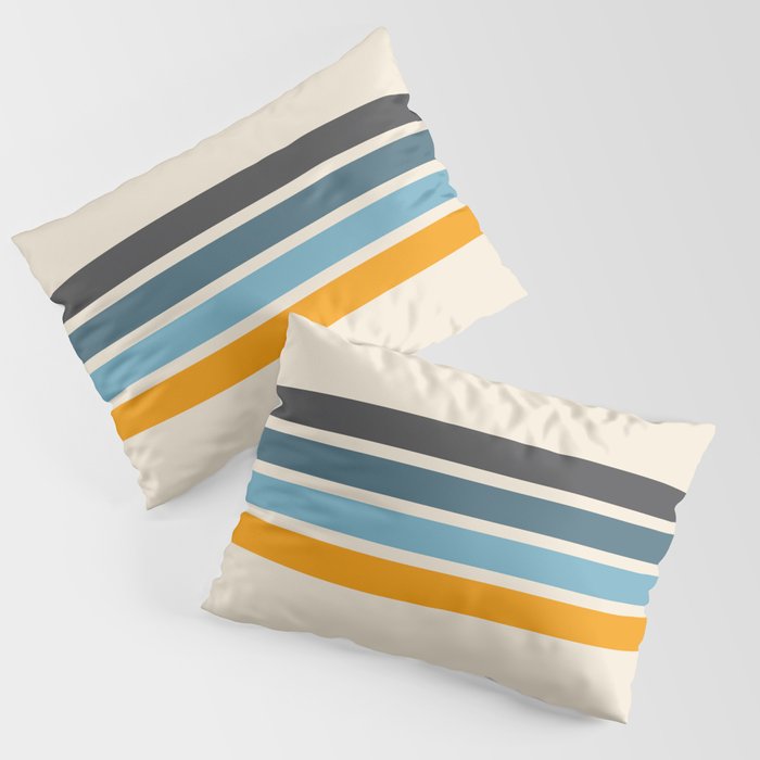 Vintage Retro Stripes Pillow Sham Gallery Image 3