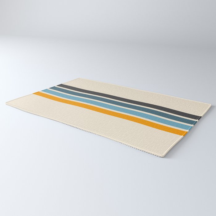 Vintage Retro Stripes Rug Gallery Image 3