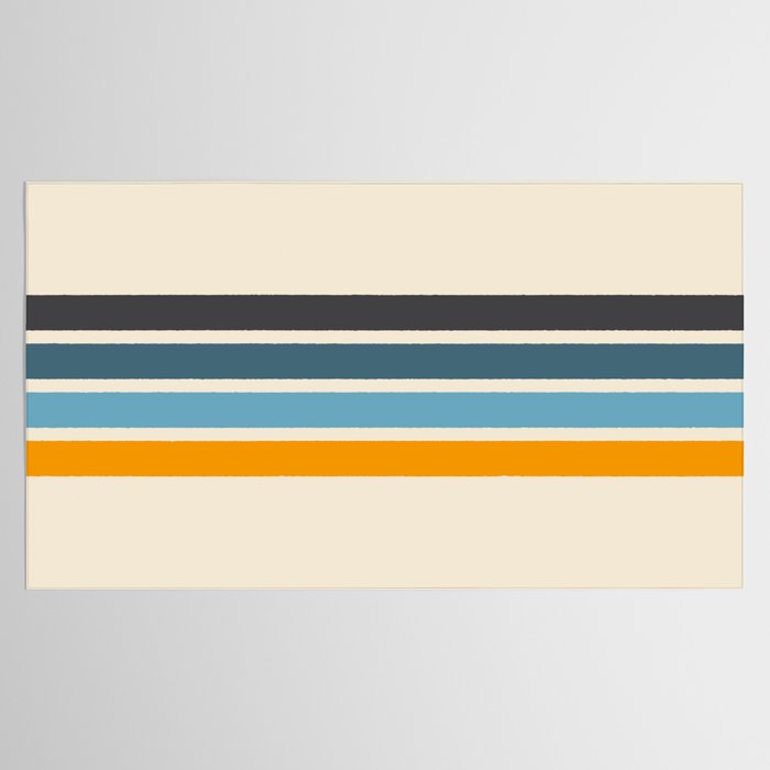 Vintage Retro Stripes Tablecloth Gallery Image 2