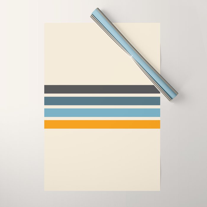 Vintage Retro Stripes Wrapping Paper Gallery Image 1