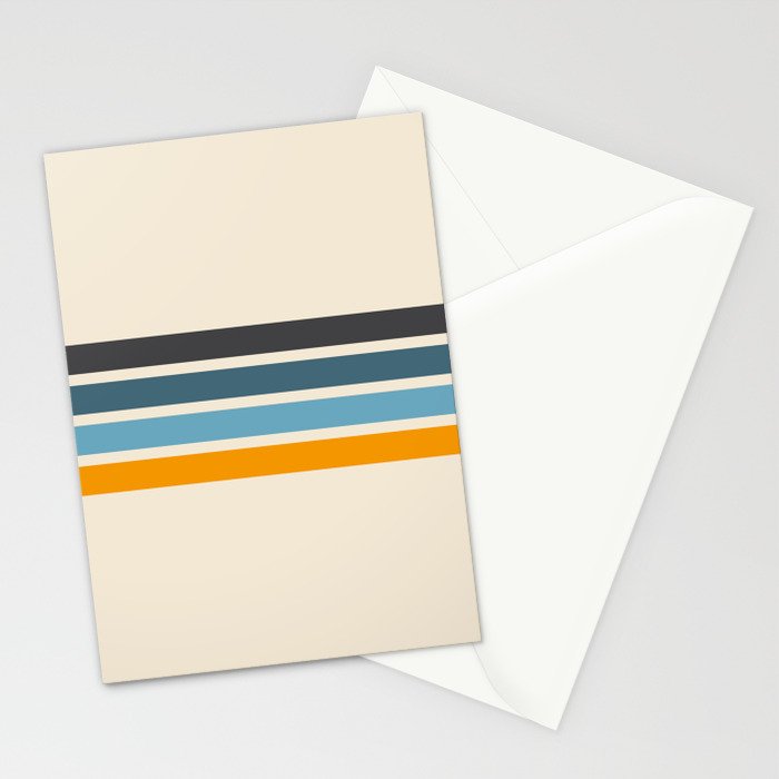 Vintage Retro Stripes Stationery Card Gallery Image 2