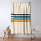 Vintage Retro Stripes Window Curtain Gallery Image 5