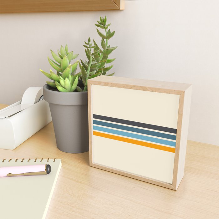 Vintage Retro Stripes Mini Art Print Gallery Image 2