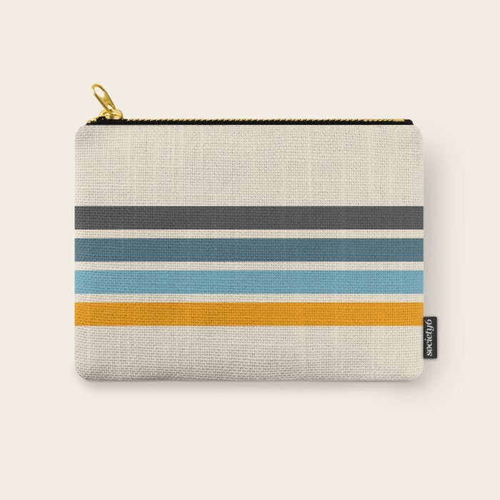 Vintage Retro Stripes Carry All Pouch Gallery Image 1