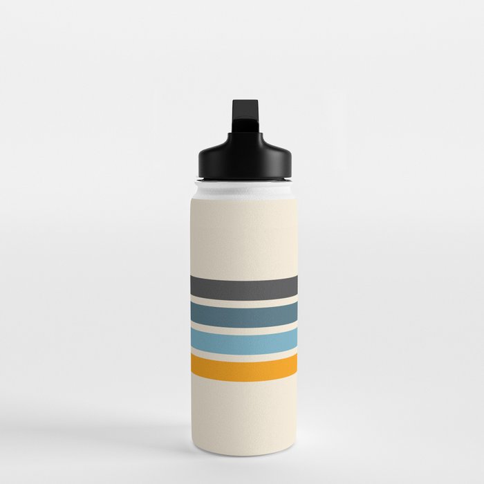 Vintage Retro Stripes Water Bottle Gallery Image 3