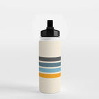 Vintage Retro Stripes Water Bottle Gallery Image 2