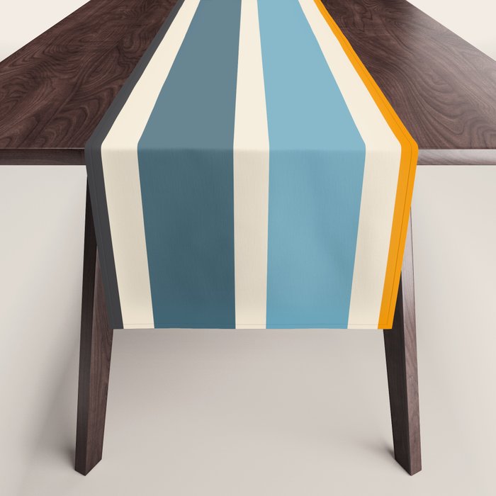 Vintage Retro Stripes Table Runner Gallery Image 1