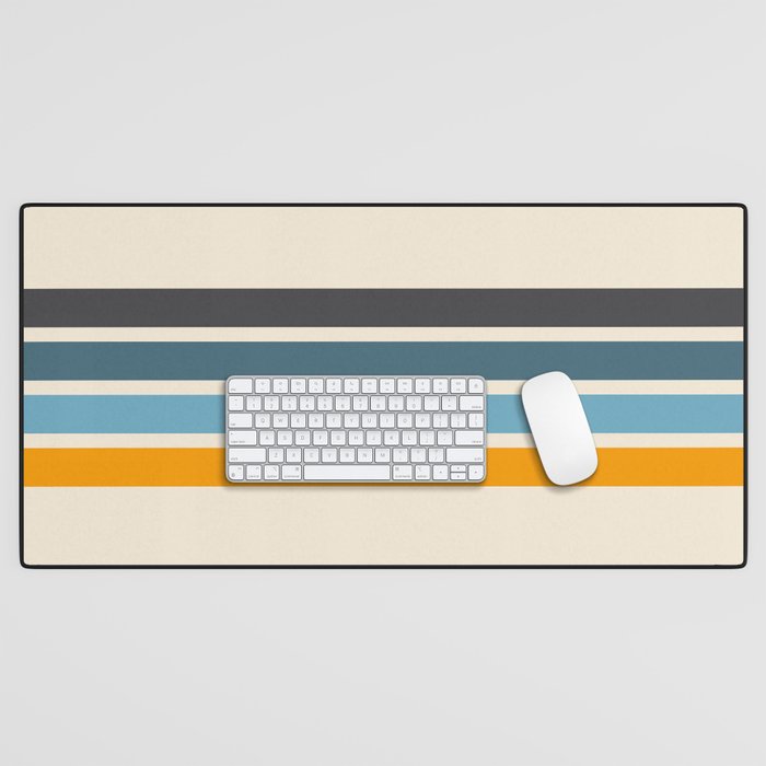 Vintage Retro Stripes Desk Mat Gallery Image 1
