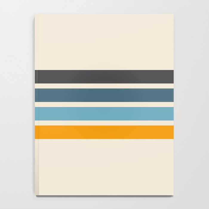Vintage Retro Stripes Notebook Gallery Image 4
