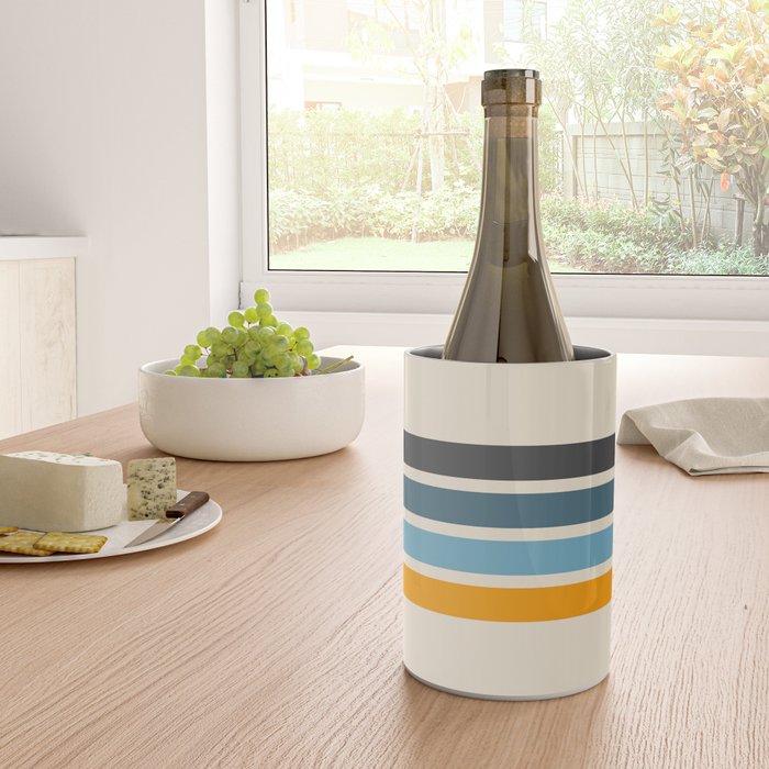 Vintage Retro Stripes Wine Chiller Gallery Image 4