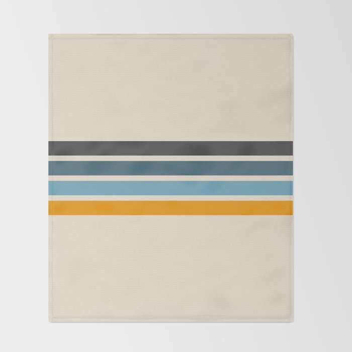 Vintage Retro Stripes Throw Blanket Gallery Image 2