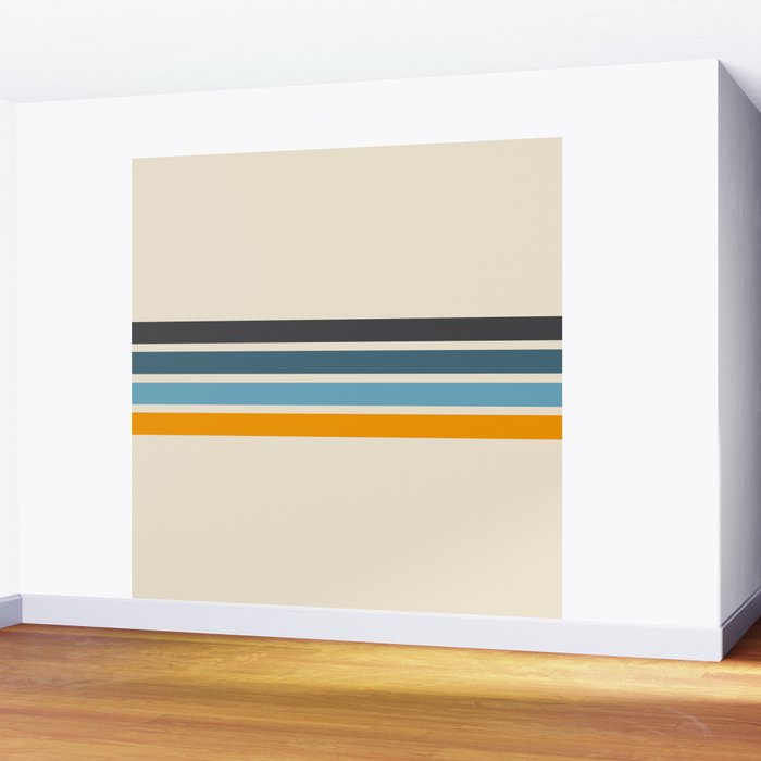 Vintage Retro Stripes Wall Mural Gallery Image 2