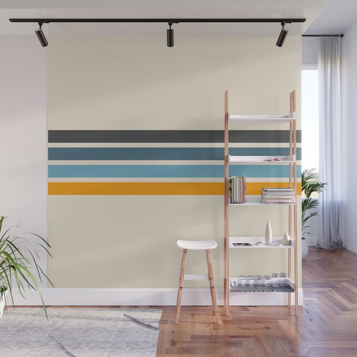 Vintage Retro Stripes Wall Mural Gallery Image 1
