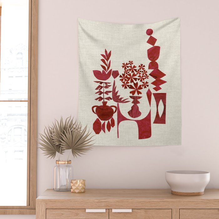 Crimson Window Sill Wall Tapestry Gallery Image 2