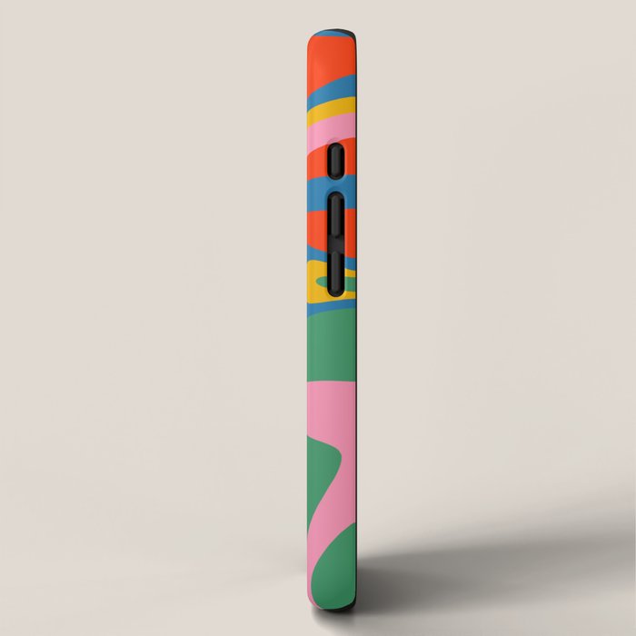 Mod Thang Colorful Retro Modern Abstract Pattern in Rainbow Pop Colors iPhone Case Gallery Image 2