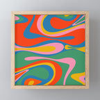 Mod Thang Colorful Retro Modern Abstract Pattern in Rainbow Pop Colors Mini Art Print Gallery Image 1