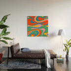 Mod Thang Colorful Retro Modern Abstract Pattern in Rainbow Pop Colors Wood Wall Art Gallery Image 2