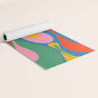 Mod Thang Colorful Retro Modern Abstract Pattern in Rainbow Pop Colors Yoga Mat Gallery Image 2
