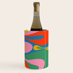 Mod Thang Colorful Retro Modern Abstract Pattern in Rainbow Pop Colors Wine Chiller Gallery Image 3
