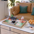 Mod Thang Colorful Retro Modern Abstract Pattern in Rainbow Pop Colors Serving Tray Gallery Image 2