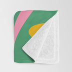 Mod Thang Colorful Retro Modern Abstract Pattern in Rainbow Pop Colors Throw Blanket Gallery Image 3