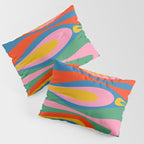 Mod Thang Colorful Retro Modern Abstract Pattern in Rainbow Pop Colors Pillow Sham Gallery Image 3